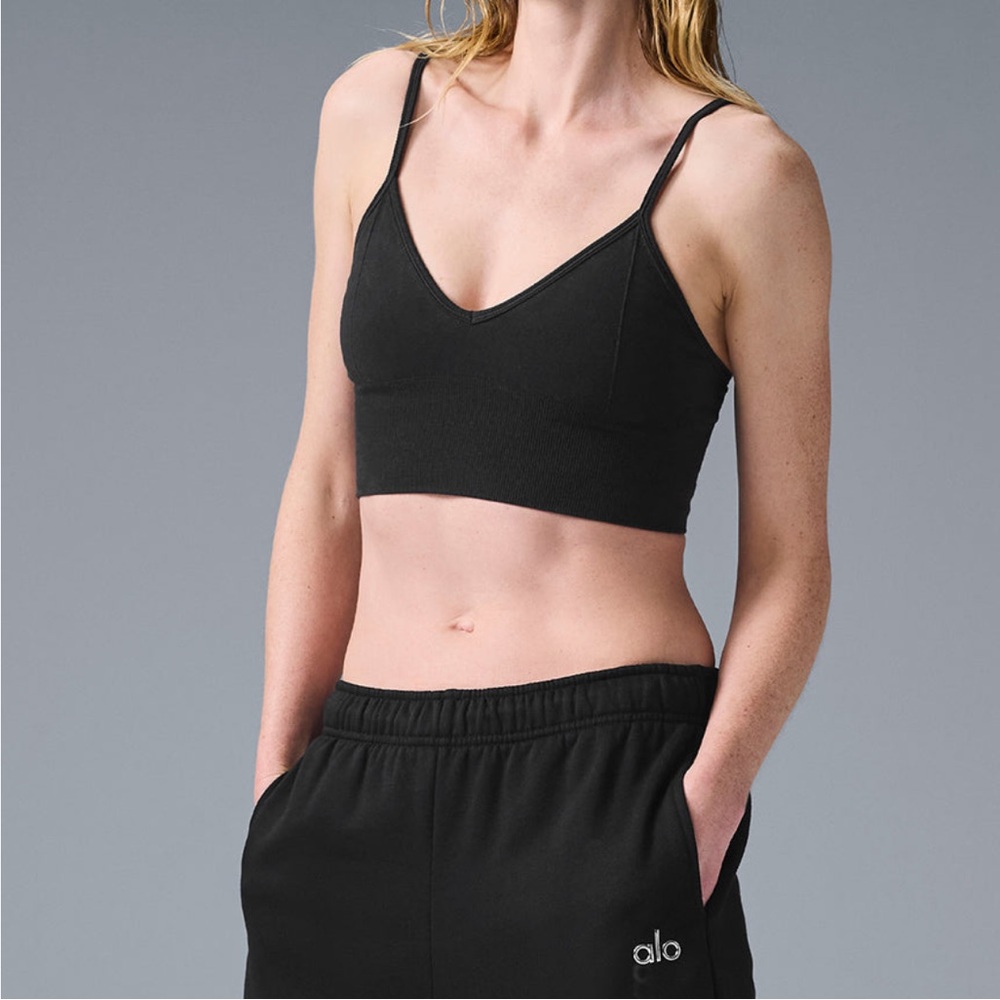 ALO Yoga Black Delighted Bralette
